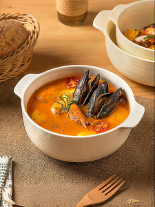 MODERN SWEETHOME | Home Use Large Japanese Style Soup Bowl With Handles