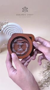 Essential Ring Box Kotak Cincin Simple Square dan Circle untuk lamaran dan wedding