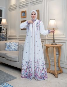 Belgina Dress | Gamis Premium Cantik Elegan | Gamis Ceruty Babydoll Aplikasi Payet