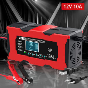 Automobile Battery Chargers 12V 10A Intelligent Pulse Repair Tool For Iron Lithium Lead Acid Batteries Storage Cell Car Chargers