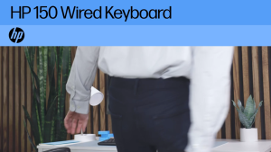 Keyboard Mouse HP 150 Wired USB Combo Original Untuk Laptop Komputer PC Desain Ergonomis Nyaman Awet