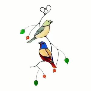 1 Pcs Creative Window Panel Glass Birds Window Panel Hanging Catcher Home Decoration Accessories Room Decoration