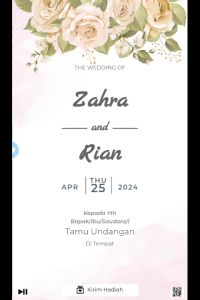 Undangan Digital Website Pernikahan Premium Zain Grafika