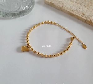 JOYUS Zlyn Titanium Stainless Steel 18K Gold Waterproof Love Heart Bracelet Birthday Gift Box