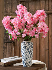 ดอกไม้เทียมพลาสติกตกแต่งห้องนั่งเล่นและโต๊ะอาหาร ดอกไม้แห้งแบบไฮเอนด์ เครื่องประดับตกแต่งดอกไม้ที่สวยงาม