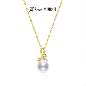 Freshwater Pearl Necklace 925 Silver 8-9mm White Bread-shaped Pearl
