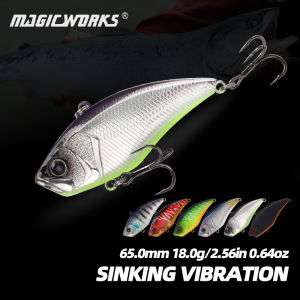 Magic Works 65mm 18.0g Vibration Lure Artificial Hard Baits Lipless Crank Wobbler Sinking Vibe Sea Fishing Lure for Perch Goods