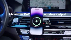 Đế Sạc Không Dây 15w Cho IPhone 12 13 14 15 Trên Xe Ô Tô Baseus CW01 Magnetic Wireless Charging Hít Nam Châm -TopLink