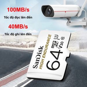 Thẻ Nhớ SanDisk HIGH ENDURANCE Micro SD 32GB 64GB 128GB 256GB Class 10 UHS-1 V30 U3 4K Tương Thích Với Điện Thoại Di Động Máy Tính Bảng Máy Tính Xách Tay Máy Ảnh