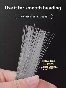 TINGGU | Micro Bead Threading Tool Steel Wire Needle for Jewelry Making