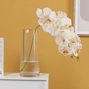 Hoa giả cành lan hồ điệp 9 bông trang trí nhà cửa khách sạn tiệc cưới cổng hoa sang trọng decor giỏ quà tết sự kiện