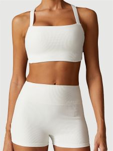 New Yoga Sports Bra Womens Fitness Underwear Shockproof Gathered Quick Dry Beautiful Back Three Fourth Cup Nylon Fabric U Type