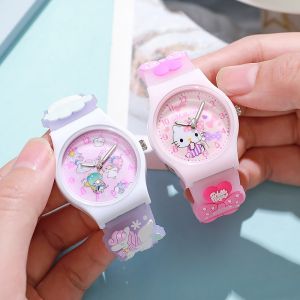 CoAce Sanrio Kuromi Cute Cartoon Kids Watch Jelly Sanrio Melody Elementary School Student Watch Quartz Watch Boys & Girls Gifts