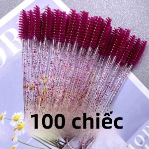 100 Cọ Chải Mày & Mascara Dùng Một Lần Tay Cầm Kim Cương Dụng Cụ Nối Mi Bộ Dụng Cụ Trang Điểm