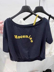 Korean Style Short Sleeve T-Shirt Womens Summer New Fashion Letter Print Casual Versatile Top Quality Polyester Cotton Blend