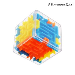 3.8cm 3D Cube Rolling Beads Maze Educational Toys Boys Girls Birthday Wedding Guest Gift Giveaway Kids Gift Stress Reliever Toys