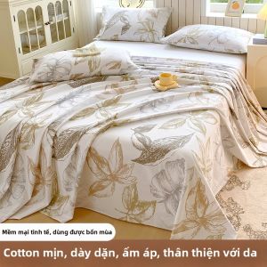 Deesse | Drap Giường Bông Ấm Áp Chống Trượt Dễ Chăm Sóc 2m x 2.3m