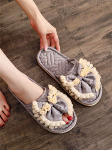 Couples Anti-Slip Particle Slippers Korean Style Indoor Home Floor Tile Pattern Silent Home Slippers for Men And Women