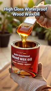 JOCBO Quick Dry Wood Wax Oil 600ml – Anti-Corrosion Waterproof Insect-Proof Anti-Bukbok for Solid Wood Renovation & Old Floor Repair Home DIY Project Non-Toxic Formula