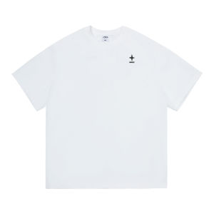 Áo Thun Nam Tay Ngắn Thêu Phong Cách Mỹ Cổ Tròn Rộng Rãi Thường Ngày Mùa Hè Heyma Seven Work Cotton Polyester Co Giãn