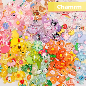 Combo 100 Charm Gắn Dép Sticker dễ thương trang trí ốp điện thoại gắn bình nước handmade...