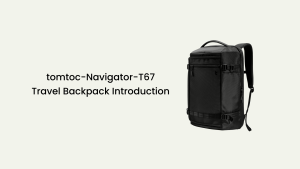 Tomtoc Navigator-T67 Travel Laptop Backpack | Laptop Bag (Black)