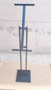 ขาตั้งโปสเตอร์เหล็ก สีดำ แบบตรง วางโปสเตอร์ได้ 2 ด้าน #A004D แท่นโชว์รูปภาพ โปสเตอร์สแตน