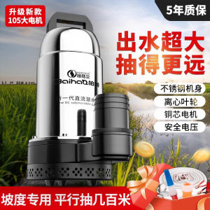 Small Household Submersible Pump 12V 24V 48V 60V DC Electric Car Battery Powered Farming Stainless Steel Water Pump