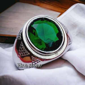 CINCIN BATU GREEN AQUAMARINE MEWAH DAN ELEGAN