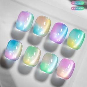 1PCS TC Ice Transparent Macaron Gradient Gel Nail Polish Sơn Móng Tay Lâu Trôi Hiệu Ứng Pha Lê Bộ Sưu Tập Thiên Đường 10ml Dụng Cụ Làm Móng