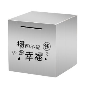 Coin Bank Pieces Cant Enter Kids Boys and Girls Large Stainless Steel Money Box 2024 New Arrival Adult Deposit Box