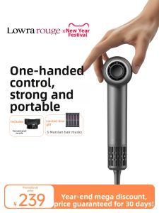 「China Plug」Lowra rouge | High-Power Portable Mini Negative Ion Low Noise Hair Dryer