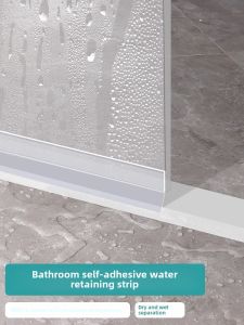 Bathroom Glass Door Waterproof Sealing Strip Leakproof Partition Water Barrier Door Seal Weatherproof Accessory Shower Room