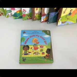 หนังสือภาษาอังกฤษ Usborne First Questions and Answers Where Does My Food Go Lift-The-Flap Interactive Montessori Education Board Book English Children Book Bedtime Storybook for Kids Early Reading Learning สามมิติ นิทานภาษาอังกฤษ หนังสือเด็ก