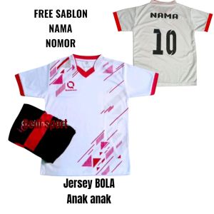 BAJU BOLA NAMA SENDIRI CUSTOM NAMA BAJU BOLA JERSEY SETELAN ANAK ANAK UMUR 5-13 TAHUN SABLON NAMA DAN NOMOR baju futsal MAX BB 38