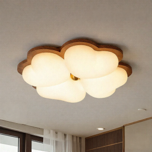 FANCY LAMP CLUB | Bedroom Ceiling Light Modern Wooden Cream Retro 2026 New
