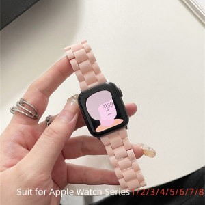 Candy Color Resin Strap For Apple Watch 40mm 42mm 44mm 45mm 49mm Sport Watch Replacement Watchband for IWatch 8 7 6 SE 5 4 3 2 1