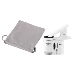 Kính Hiển Vi Điện Thoại Di Động Mini 60X Kính Lúp Có Đèn LED UV Kính Hiển Vi Cầm Tay Kẹp Được Cho Điện Thoại