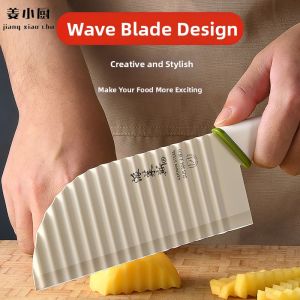 JIANGXIAOCHU | Multifunctional Heavy-duty Wave Pattern Stainless Steel Kitchen Knife