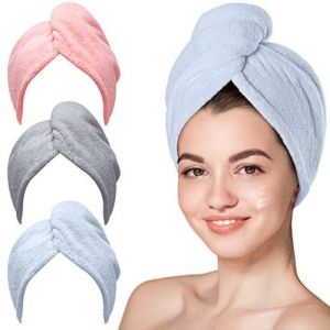 Microfiber Hair Towel Wrap Fast Drying Hair Towels for Women Soft Lightweight Quick Dry Turban for Curly & Long Hair