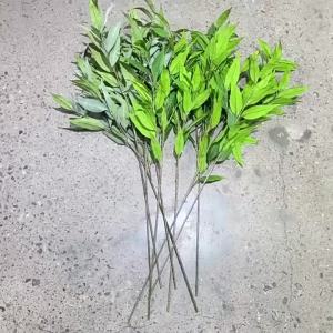 100cm Plastic Artificial Green Bamboo Leaves Fake Branch Plants for Home Room Wedding Decoration Office Garden Decoration
