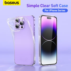 Baseus Clear Case for iPhone - Soft TPU Case for iPhone 15 14 Plus 13 12 11 Pro Max - High Quality Hard Plastic PC Material - Transparent Phone Cover - Compatible with iPhone XR XS Max - (Choose Your Model)