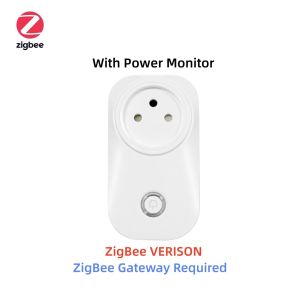 16A Israel Smart Plug Tuya WiFi Zigbee Socket Outlet With Power Meter Timer Alexa Google Voice Control Smart Life APP Remote