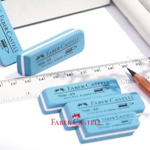 Faber Casl 7016 Natural Rubber Eraser for Gel/Ink/Ballpoint/Fountain Pen Sand Rubber Eraser Erasable School Exam Supplies