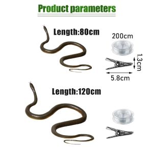 Fake Snake Prank with String Clip Golf Realistic Rubber Snake Model Tricky Toy Gags & Practical Jokes Halloween Party Favor Mischief Toy