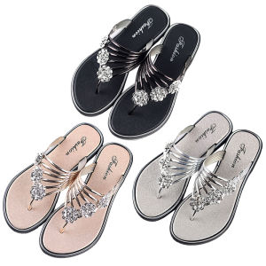 Wanita selesa sandal Flat dalaman & luaran selipar kasual tidak tergelincir biasa (Comfortable Women Flat Sandals indoor & outdoor Casual Slippers Non-slip Regular Fit)