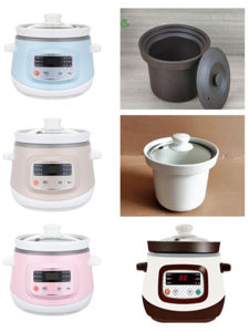 Qin Er Si QE120 White Porcelain Inner Pot Electric Slow Cooker 1.0L Baby Porridge Pot Small Stew Pot with Lid Accessories