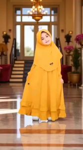 Gamis Anak Perempuan Usia 2-11 Tahun Gamis Anak Syari Kids Model Terbaru Gamis Anak Set Hijab