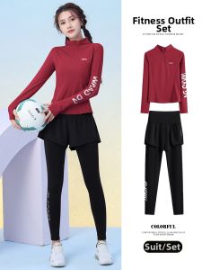 BAISILING | Quick-Drying Sport Set Long Sleeve Yoga Wear Half Zip