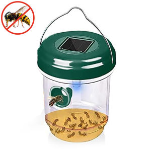 กลางแจ้งพลังงานแสงอาทิตย์อัลตราไวโอเลต LED Light Wasp ขวดกับดัก Bee Hornet Catcher